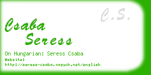 csaba seress business card